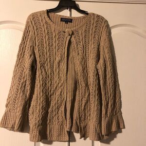 Jones New York camel 1 button knitted cardigan sz XL